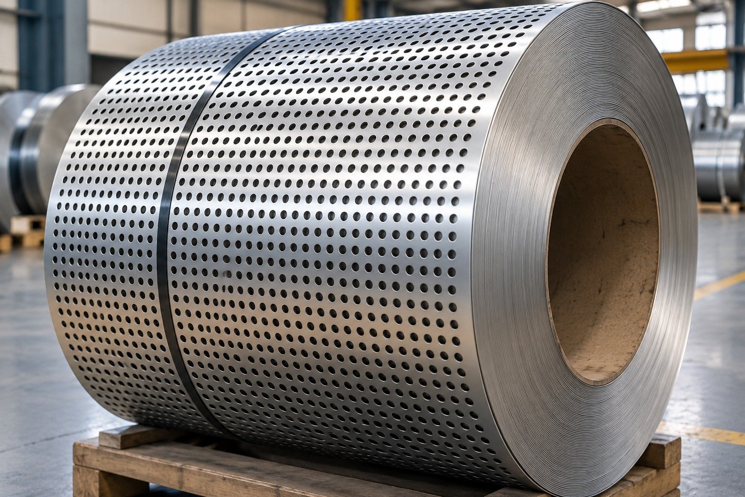 Perforated metal coils