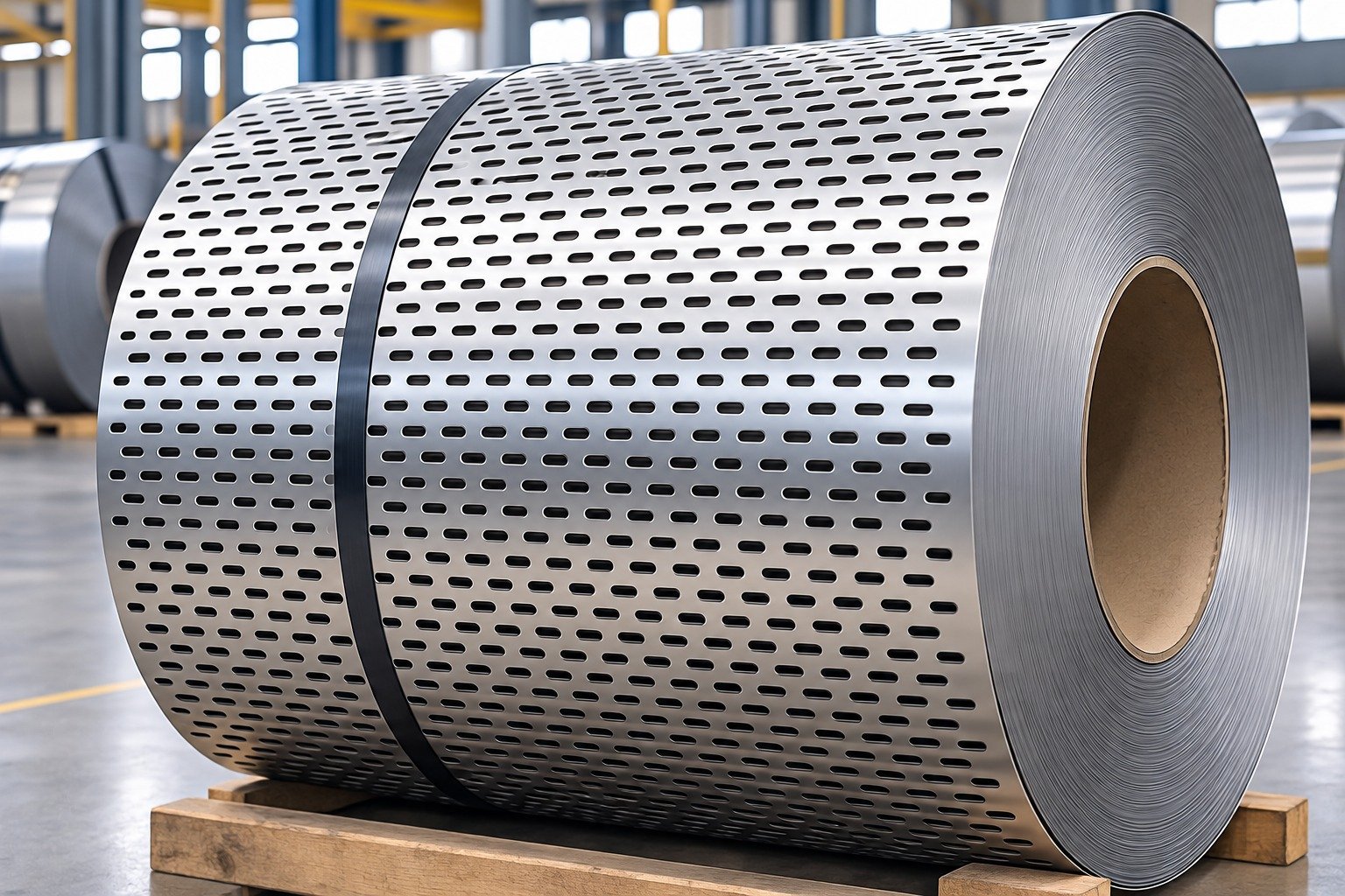 Dark perforated metal sheets